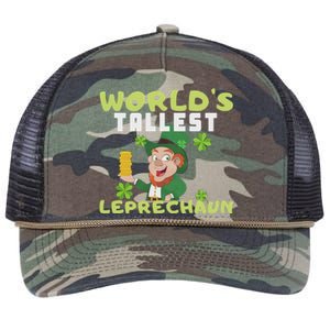 Worlds Tallest Leprechaun St Patricks Day Gift Retro Rope Trucker Hat Cap