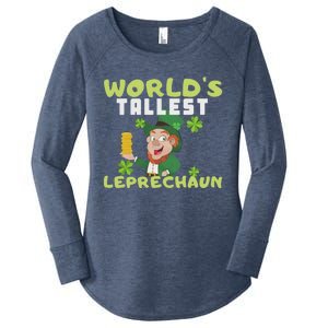 Worlds Tallest Leprechaun St Patricks Day Gift Women's Perfect Tri Tunic Long Sleeve Shirt