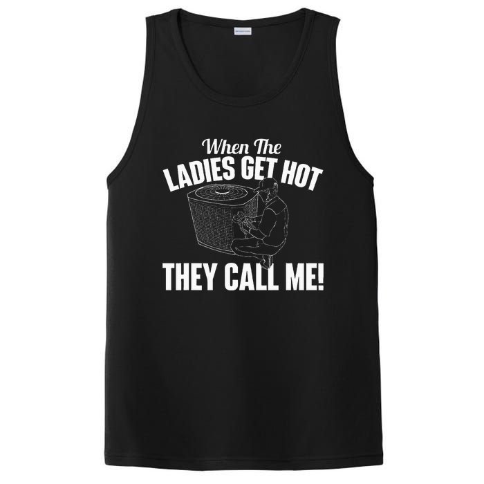 When The Ladies Get Hot They Call Me Funny Hvac Technician PosiCharge Competitor Tank