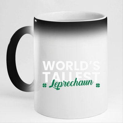 Worlds Tallest Leprechaun St Patricks Day Gift 11oz Black Color Changing Mug