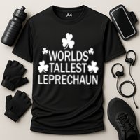 World's Tallest Leprechaun Cooling Performance Crew T-Shirt