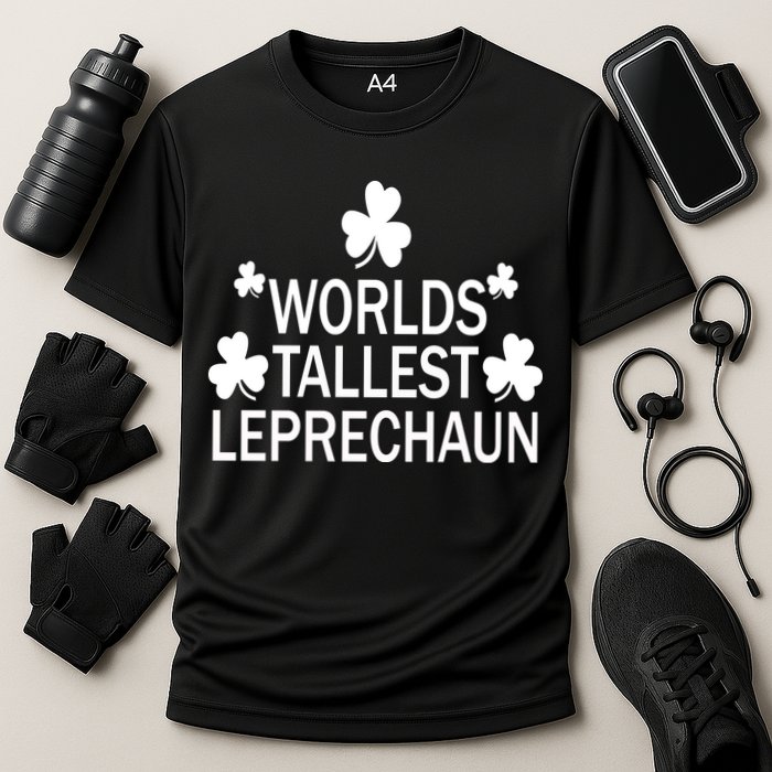 World's Tallest Leprechaun Cooling Performance Crew T-Shirt