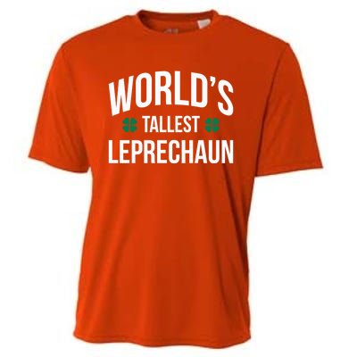 Worlds Tallest Leprechaun St Patricks Day Gift Cooling Performance Crew T-Shirt