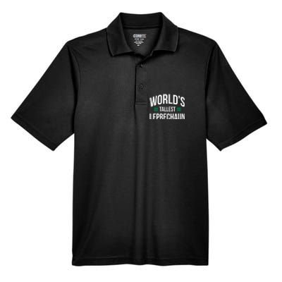 Worlds Tallest Leprechaun St Patricks Day Gift Men's Origin Performance Piqué Polo