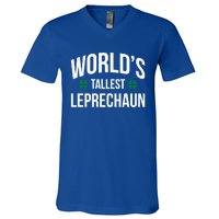 Worlds Tallest Leprechaun St Patricks Day Gift V-Neck T-Shirt