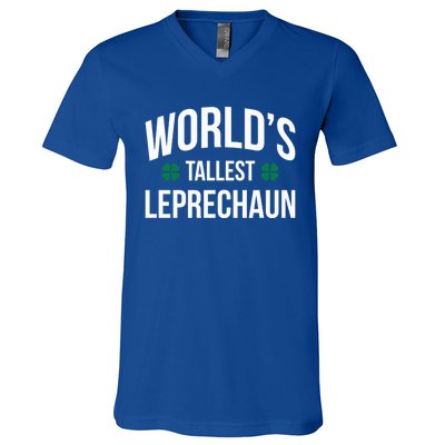 Worlds Tallest Leprechaun St Patricks Day Gift V-Neck T-Shirt