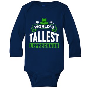 World's Tallest Leprechaun Ireland St Patricks Day Irish Gift Baby Long Sleeve Bodysuit