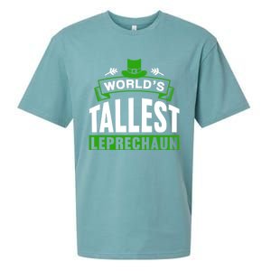 World's Tallest Leprechaun Ireland St Patricks Day Irish Gift Sueded Cloud Jersey T-Shirt