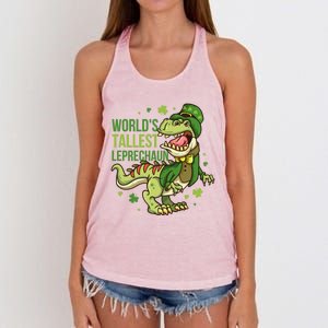 Worlds Tallest Leprechaun Gift Women's Knotted Racerback Tank