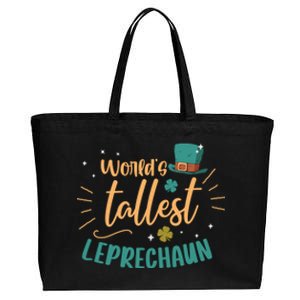 World's Tallest Leprechaun Irish St Patricks Day Birthday Great Gift Cotton Canvas Jumbo Tote