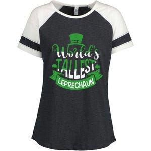 WorldS Tallest Leprechaun For A Irish St PatrickS Day Enza Ladies Jersey Colorblock Tee