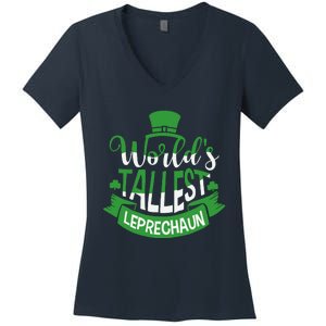 WorldS Tallest Leprechaun For A Irish St PatrickS Day Women's V-Neck T-Shirt