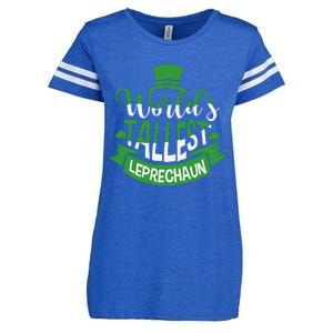 WorldS Tallest Leprechaun For A Irish St PatrickS Day Enza Ladies Jersey Football T-Shirt