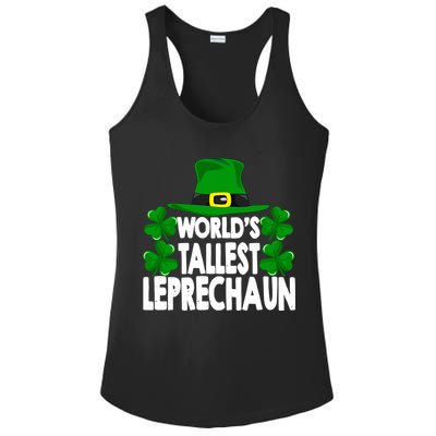 World's Tallest Leprechaun Funny Green St Patricks Day Funny Gift Funny Gift Ladies PosiCharge Competitor Racerback Tank