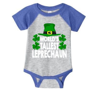 World's Tallest Leprechaun Funny Green St Patricks Day Funny Gift Funny Gift Infant Baby Jersey Bodysuit
