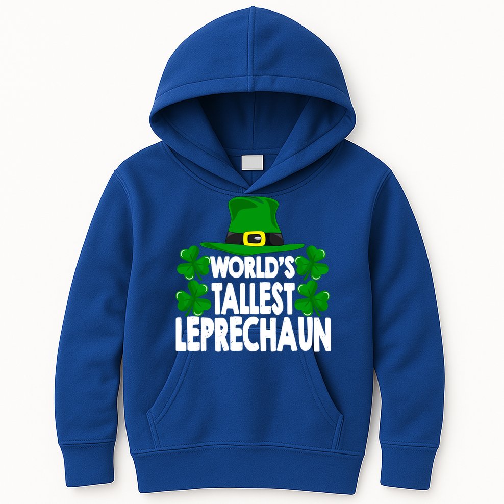 World's Tallest Leprechaun Funny Green St Patricks Day Funny Gift Funny Gift Kids Hoodie