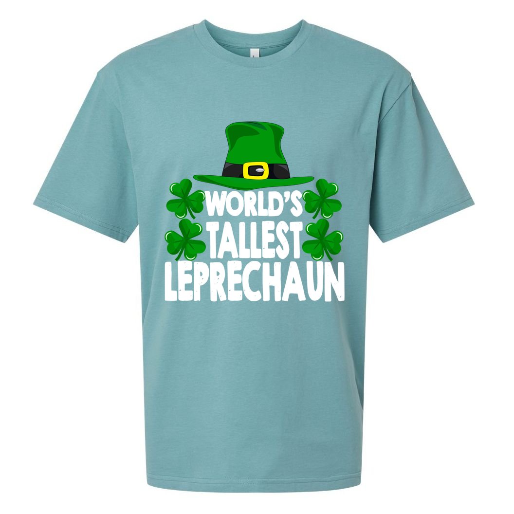 World's Tallest Leprechaun Funny Green St Patricks Day Funny Gift Funny Gift Sueded Cloud Jersey T-Shirt