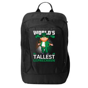 World's Tallest Leprechaun Funny St Patricks Day City Backpack