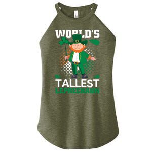 World's Tallest Leprechaun Funny St Patricks Day Women's Perfect Tri Rocker Tank