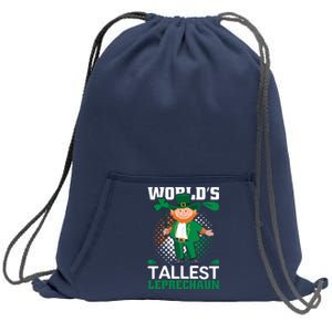 World's Tallest Leprechaun Funny St Patricks Day Sweatshirt Cinch Pack Bag