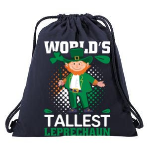 World's Tallest Leprechaun Funny St Patricks Day Drawstring Bag