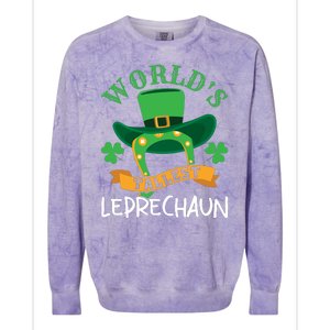 World's Tallest Leprechaun Funny St Patricks Day Colorblast Crewneck Sweatshirt