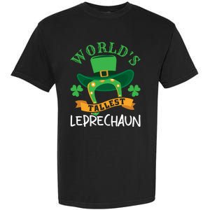 World's Tallest Leprechaun Funny St Patricks Day Garment-Dyed Heavyweight T-Shirt