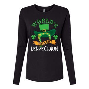 World's Tallest Leprechaun Funny St Patricks Day Womens Cotton Relaxed Long Sleeve T-Shirt