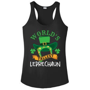 World's Tallest Leprechaun Funny St Patricks Day Ladies PosiCharge Competitor Racerback Tank