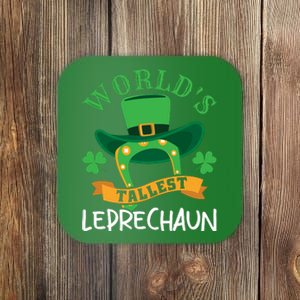 World's Tallest Leprechaun Funny St Patricks Day Coaster