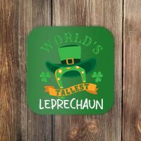 World's Tallest Leprechaun Funny St Patricks Day Coaster