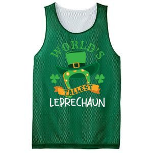 World's Tallest Leprechaun Funny St Patricks Day Mesh Reversible Basketball Jersey Tank