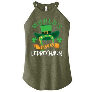 World's Tallest Leprechaun Funny St Patricks Day Women's Perfect Tri Rocker Tank