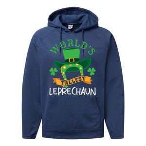 World's Tallest Leprechaun Funny St Patricks Day Performance Fleece Hoodie