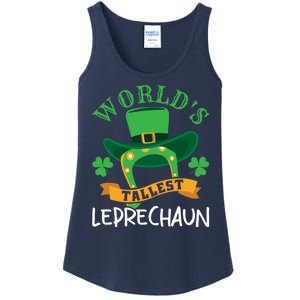 World's Tallest Leprechaun Funny St Patricks Day Ladies Essential Tank