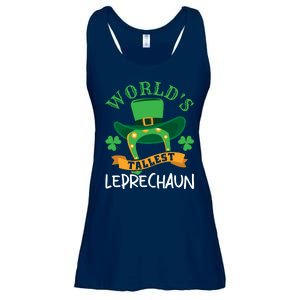 World's Tallest Leprechaun Funny St Patricks Day Ladies Essential Flowy Tank