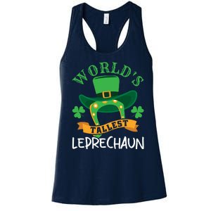 World's Tallest Leprechaun Funny St Patricks Day Women's Racerback Tank