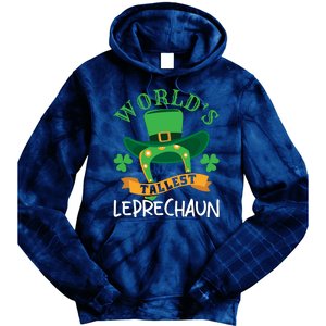 World's Tallest Leprechaun Funny St Patricks Day Tie Dye Hoodie