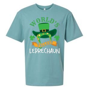 World's Tallest Leprechaun Funny St Patricks Day Sueded Cloud Jersey T-Shirt