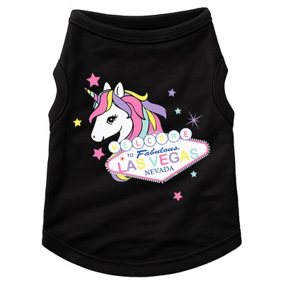 Welcome to Las Vegas Fabulous Magical Unicorn Souvenir Sign Doggie Tank