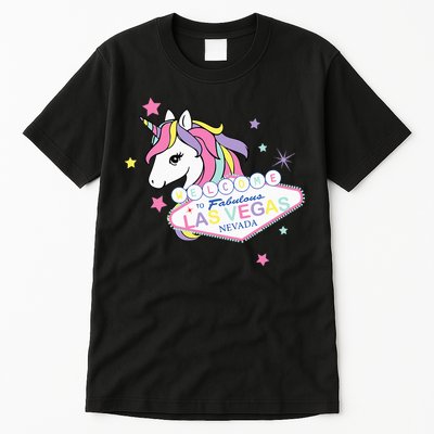 Welcome to Las Vegas Fabulous Magical Unicorn Souvenir Sign Tall T-Shirt