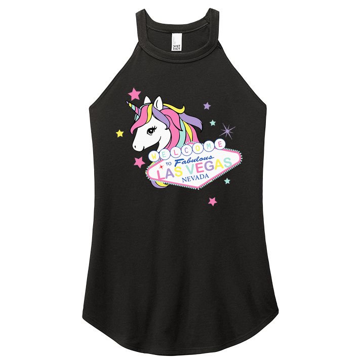Welcome to Las Vegas Fabulous Magical Unicorn Souvenir Sign Women's Perfect Tri Rocker Tank
