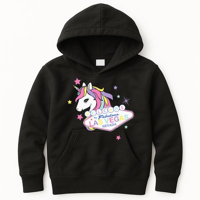 Welcome to Las Vegas Fabulous Magical Unicorn Souvenir Sign Kids Hoodie