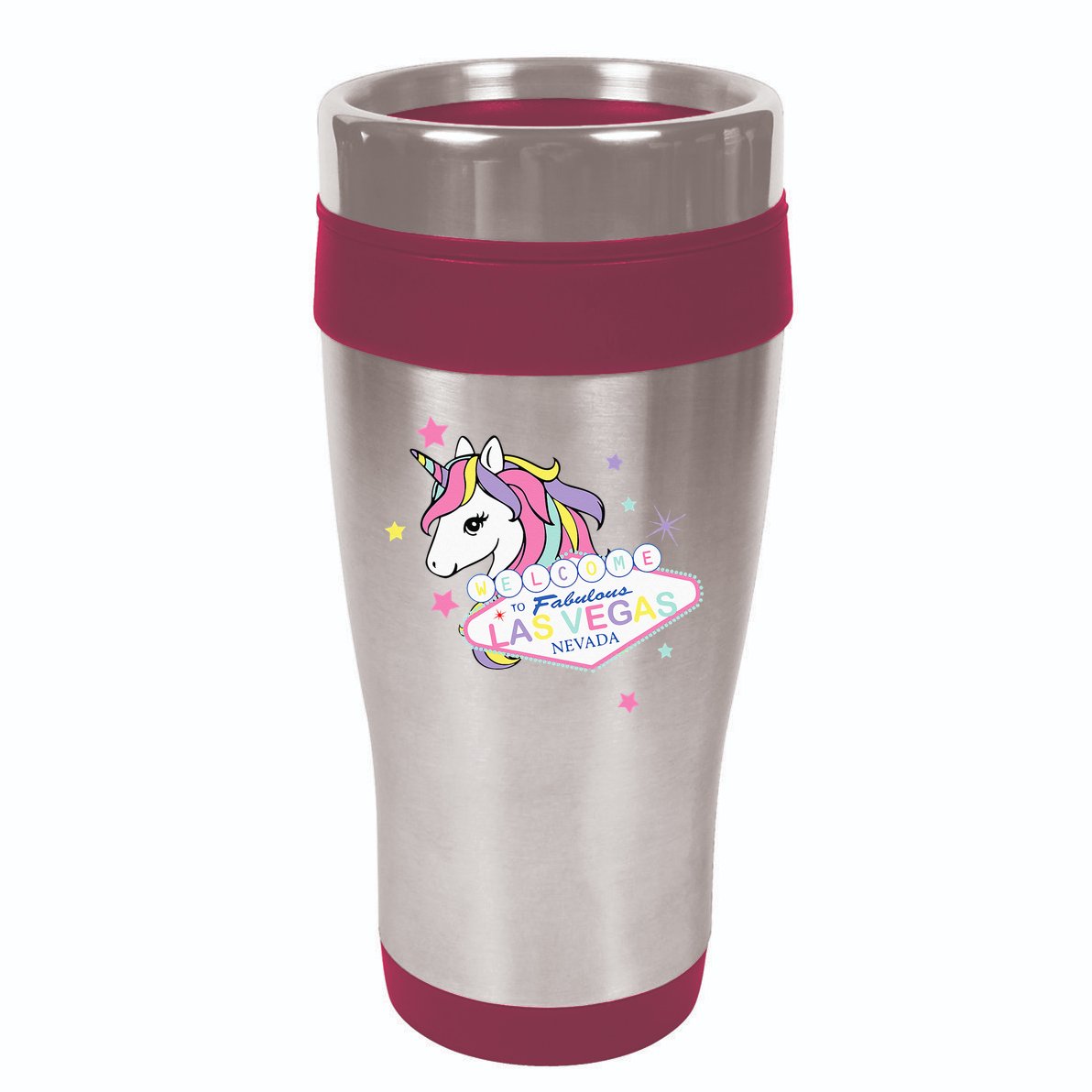 Welcome to Las Vegas Fabulous Magical Unicorn Souvenir Sign 16oz Travel Tumbler