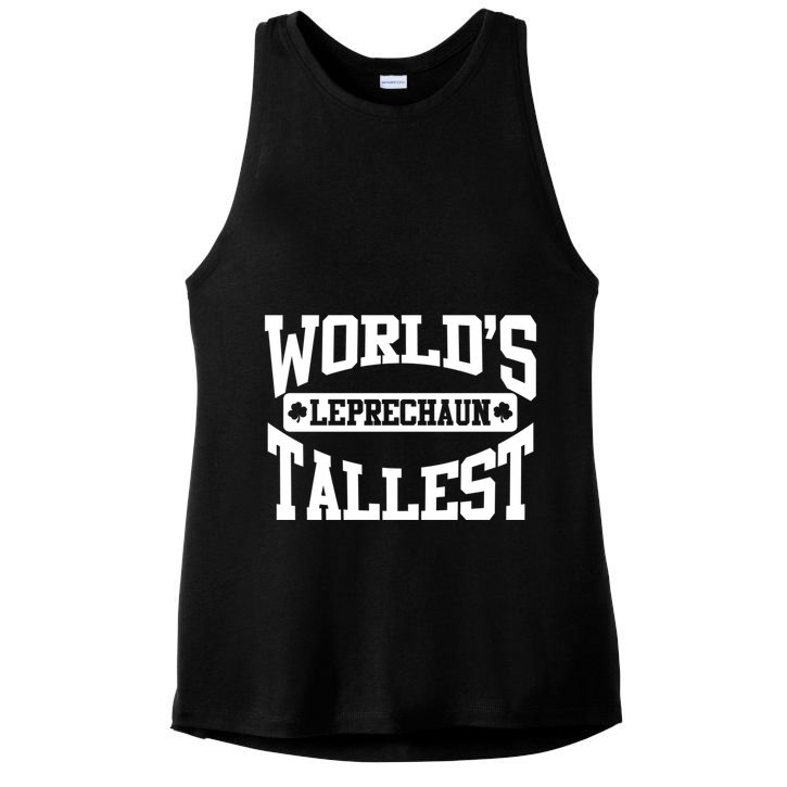 World's Tallest Leprechaun Funny St Patricks Day Gift Ladies PosiCharge Tri-Blend Wicking Tank