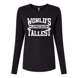 World's Tallest Leprechaun Funny St Patricks Day Gift Womens Cotton Relaxed Long Sleeve T-Shirt