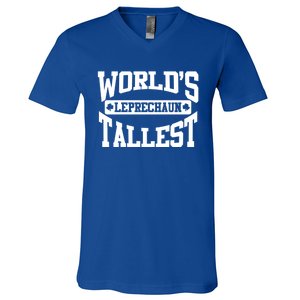 World's Tallest Leprechaun Funny St Patricks Day Gift V-Neck T-Shirt