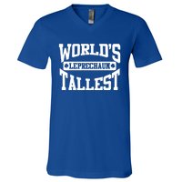 World's Tallest Leprechaun Funny St Patricks Day Gift V-Neck T-Shirt