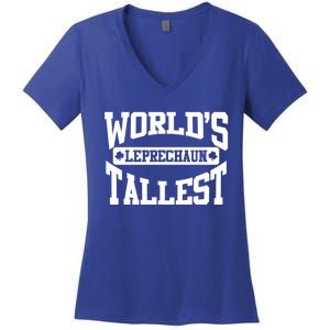 World's Tallest Leprechaun Funny St Patricks Day Gift Women's V-Neck T-Shirt