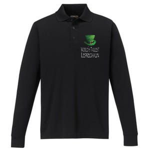 World's Tallest Leprechaun Funny St Patrick's Day Great Gift Performance Long Sleeve Polo